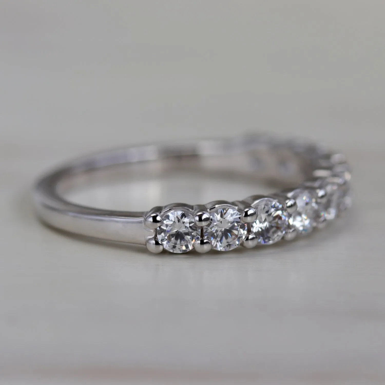 Larger Scalloped Half Eternity Band