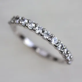 Larger Scalloped Half Eternity Band