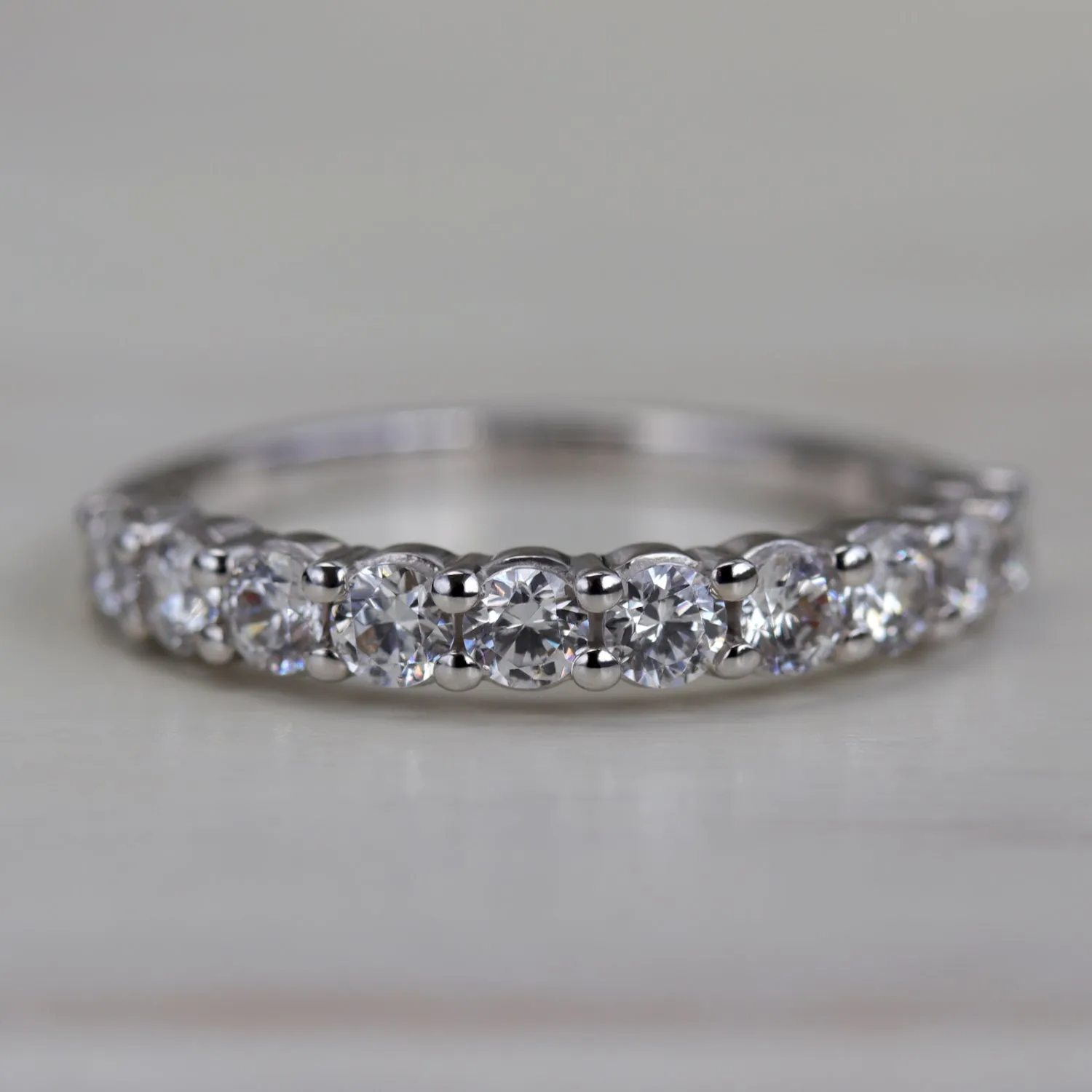 Larger Scalloped Half Eternity Band