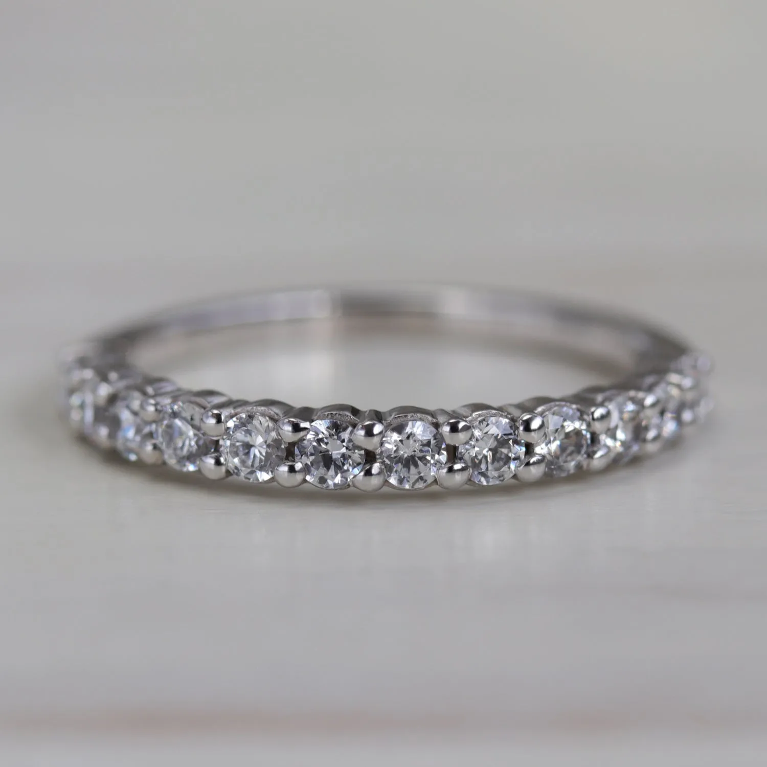 Larger Scalloped Half Eternity Band