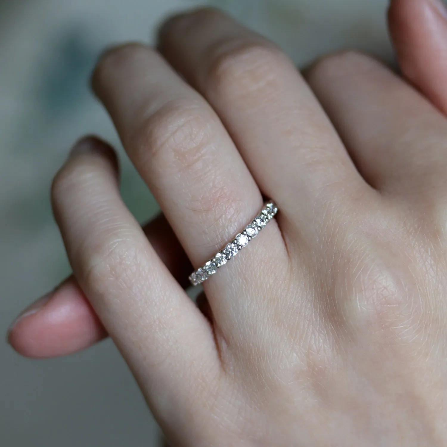 Larger Scalloped Half Eternity Band