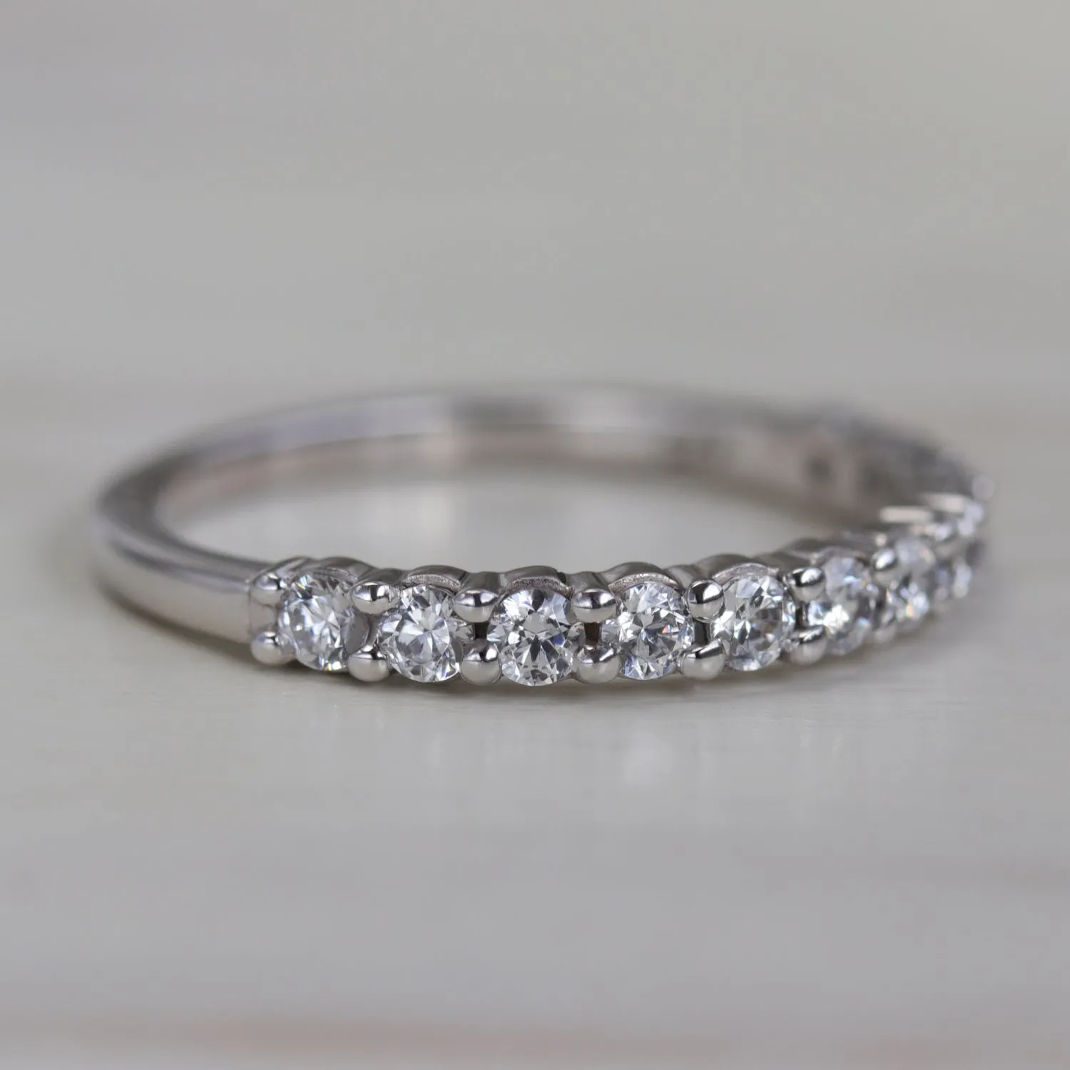 Larger Scalloped Half Eternity Band