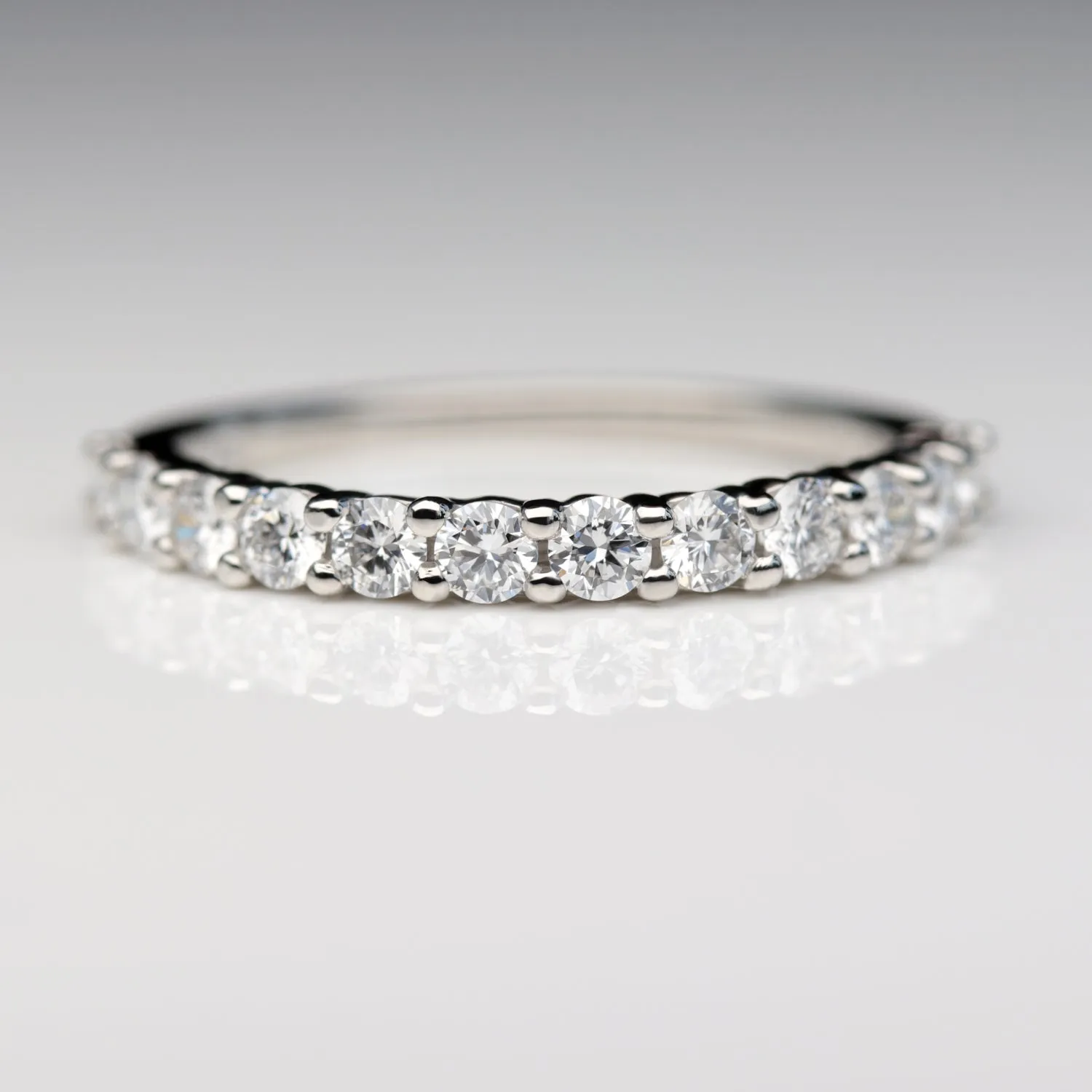 Larger Scalloped Half Eternity Band