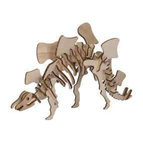 Laser Cut Wooden Puzzle for Kids - Stegosaurus