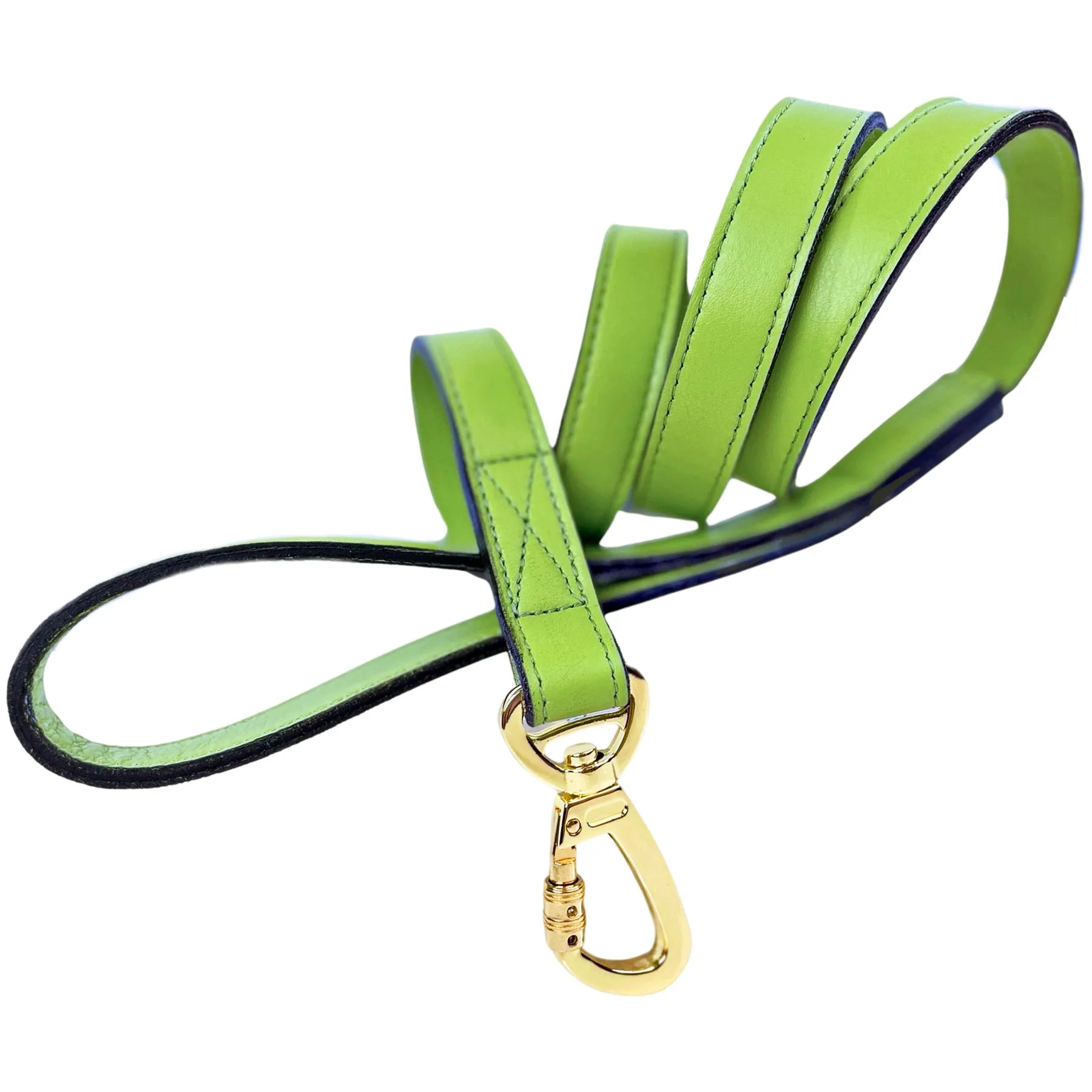 Leap Frog Dog Leash in Lime Green & Gold