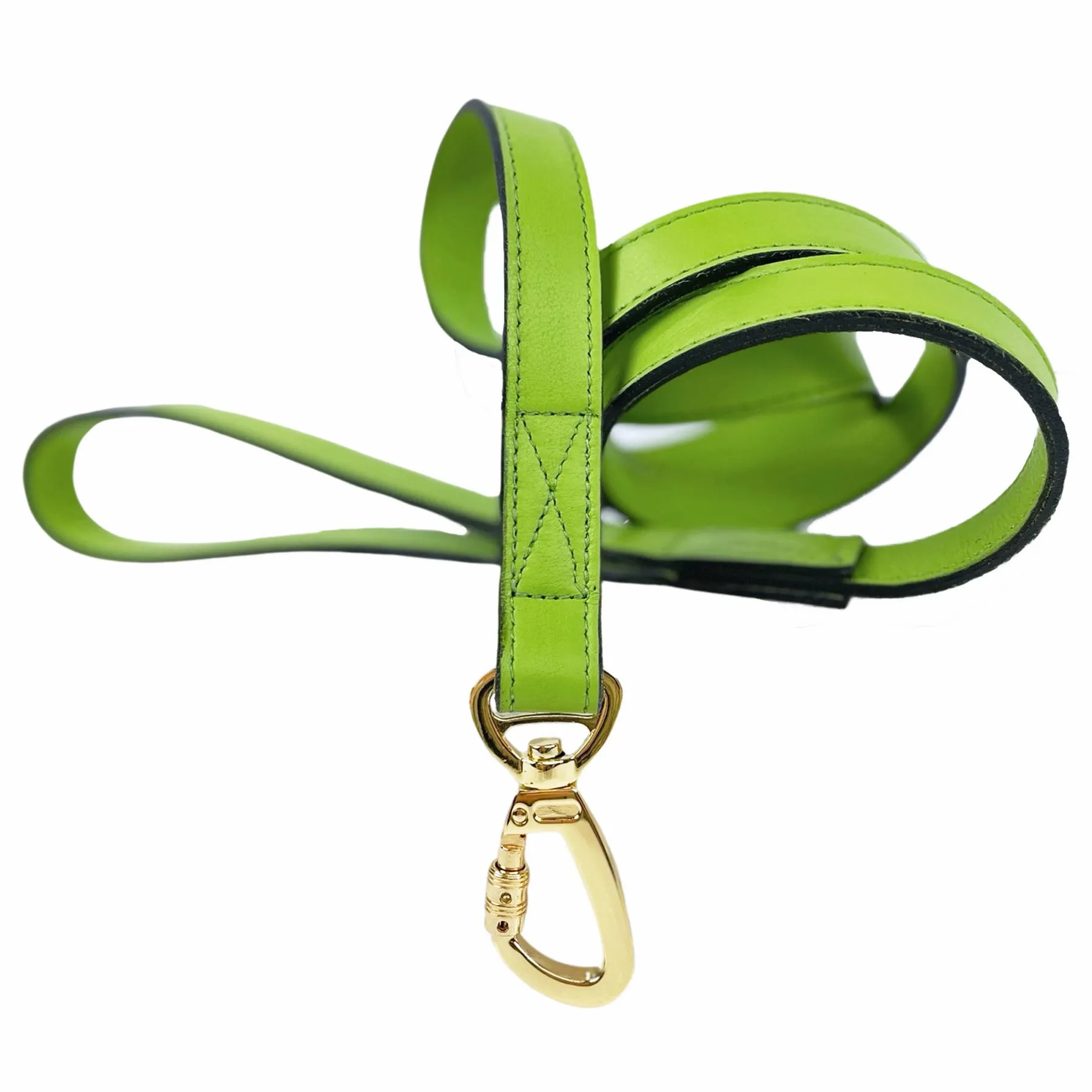 Leap Frog Dog Leash in Lime Green & Gold