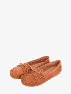 Leather Suede Moccasin Slipper