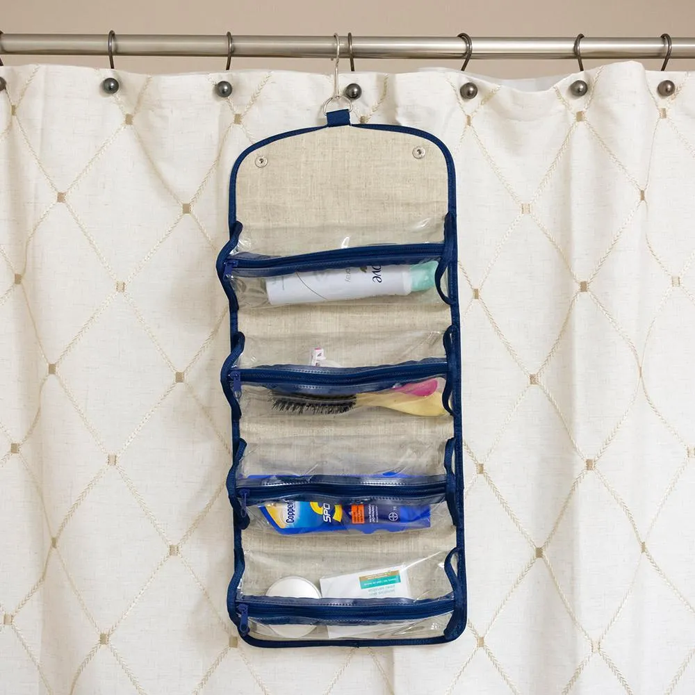 Linen Roll Up Cosmetic/Accessory Organizer