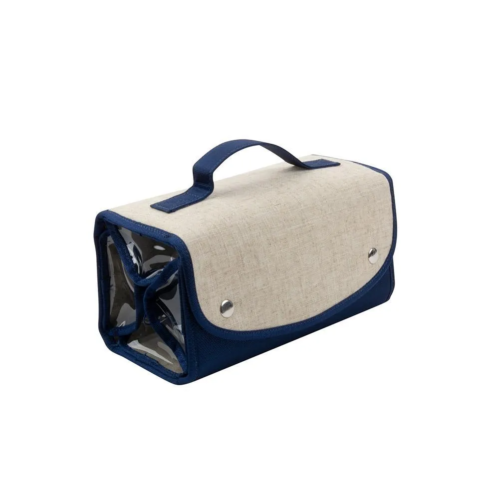 Linen Roll Up Cosmetic/Accessory Organizer