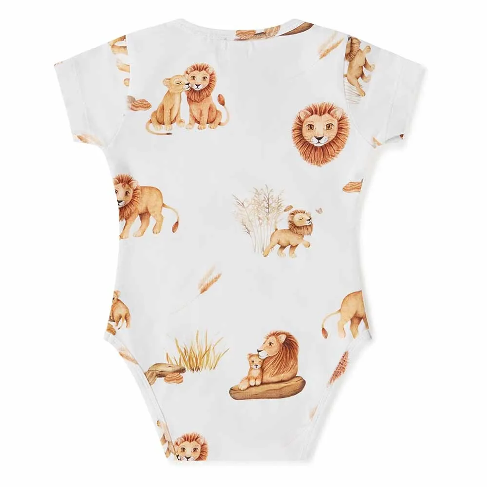 Lion | Organic Short Sleeve Bodysuit