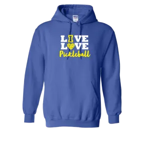 Live Love Pickleball | Unisex Hoodie Pickleball Sweatshirt | 50% Cotton 50% Polyester