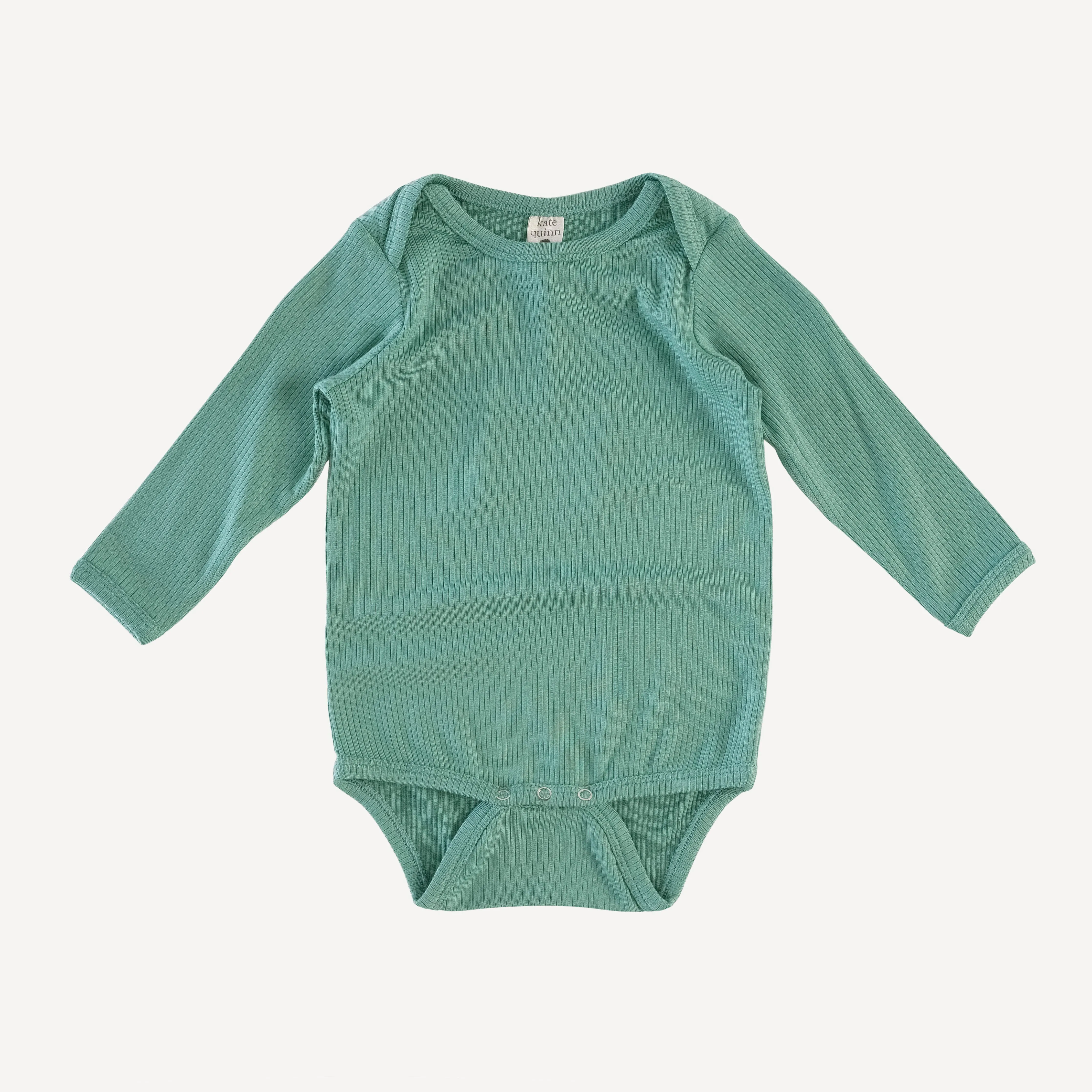 long sleeve lap neck bodysuit | malachite | modal skinny rib