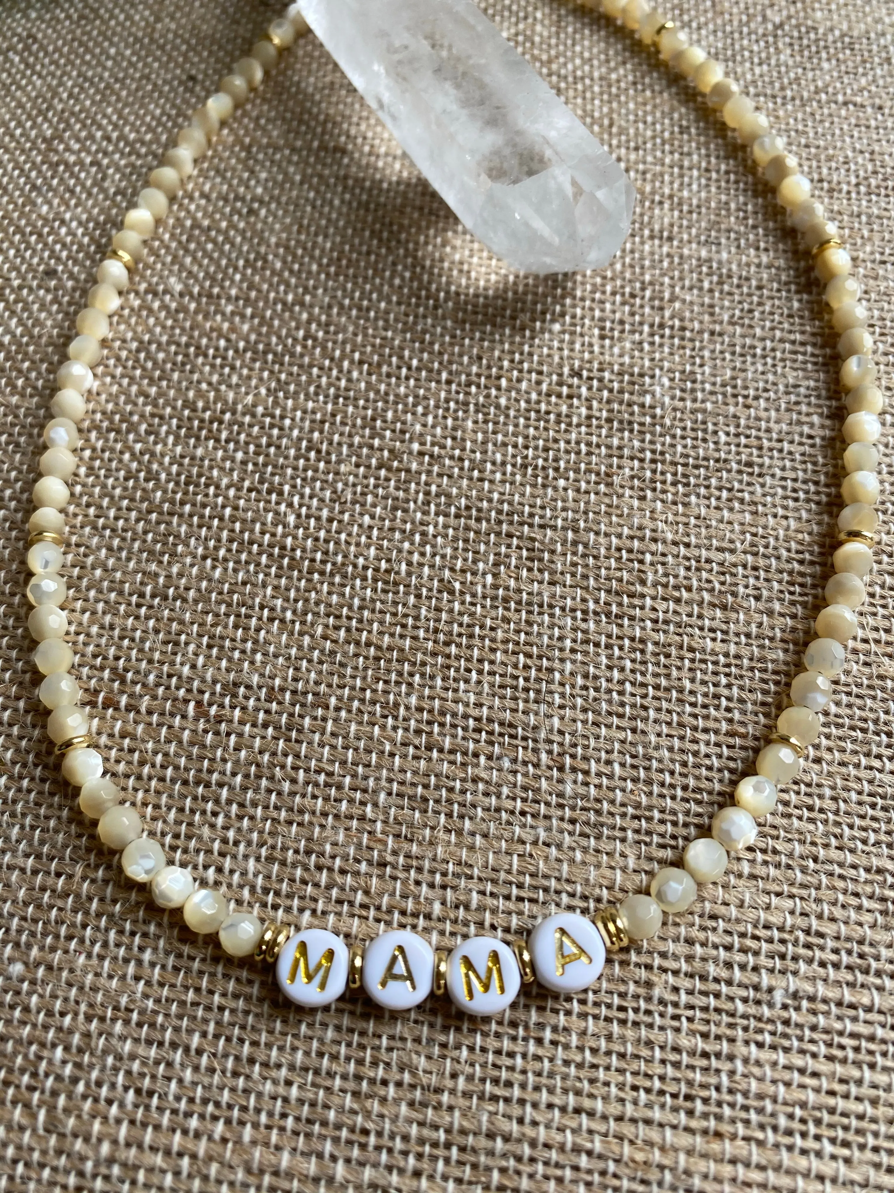 Mama beaded necklace