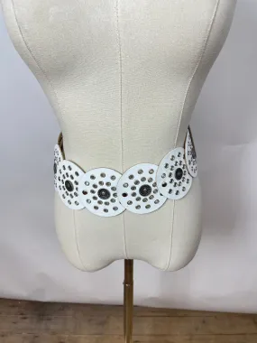 Maryam Nassir Zadeh White Medallion Belt (XS/S)