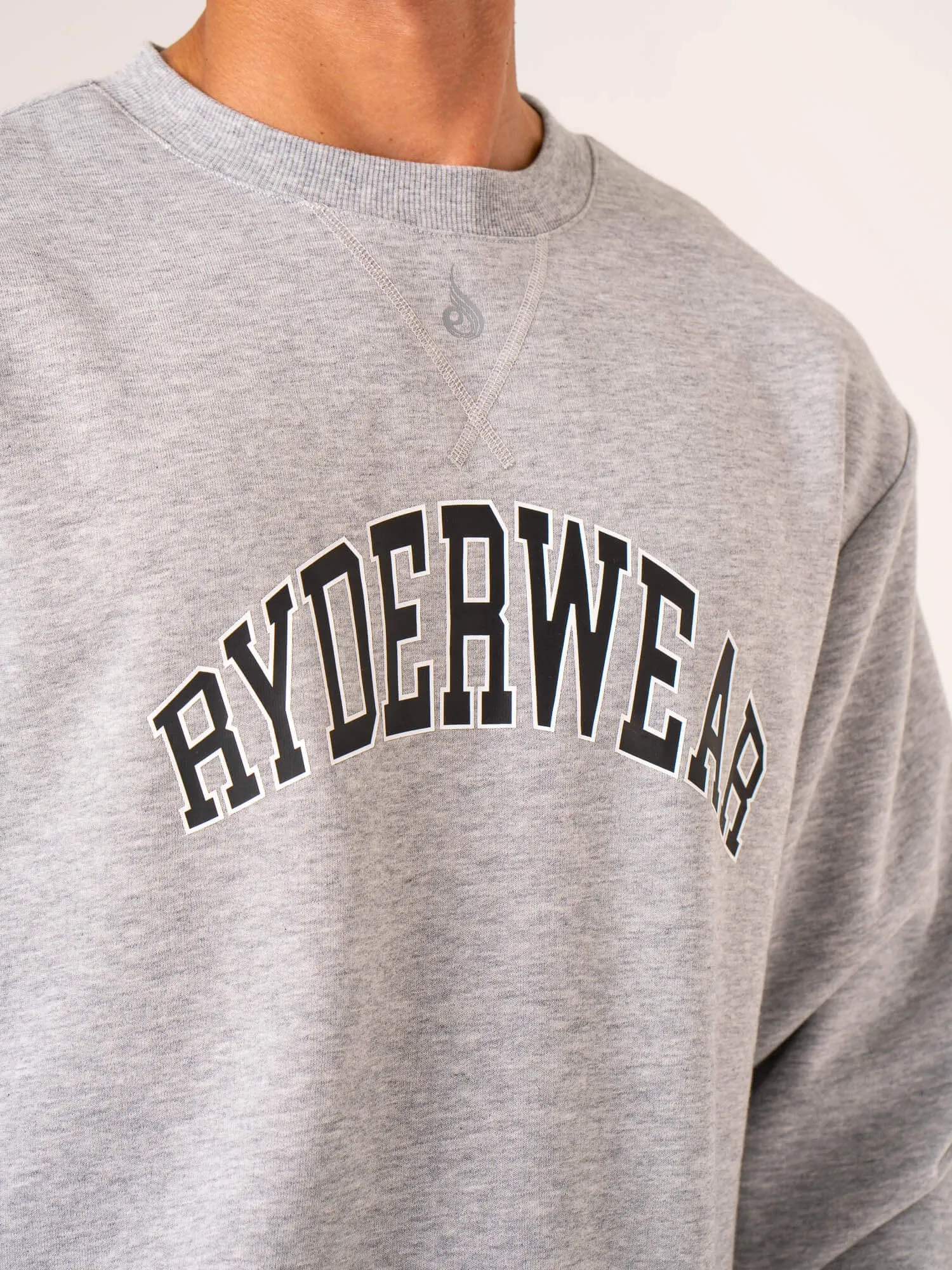 Men's Collegiate Crew Neck - Grey Marl