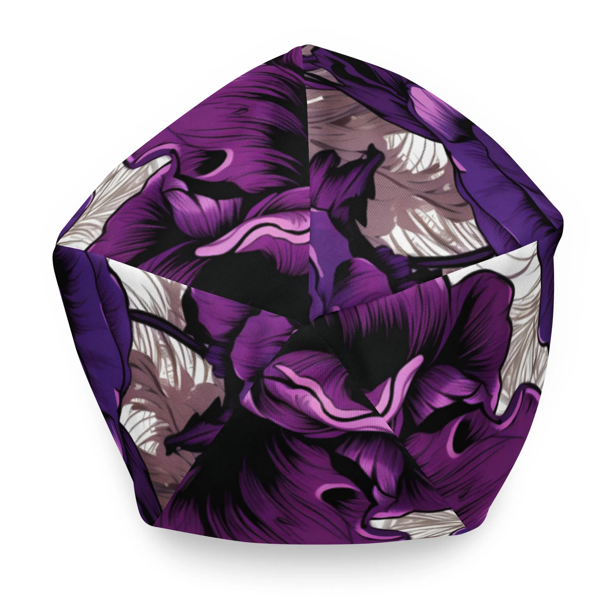 Men's Mile After Mile - Purple Flowers 001 Beanie