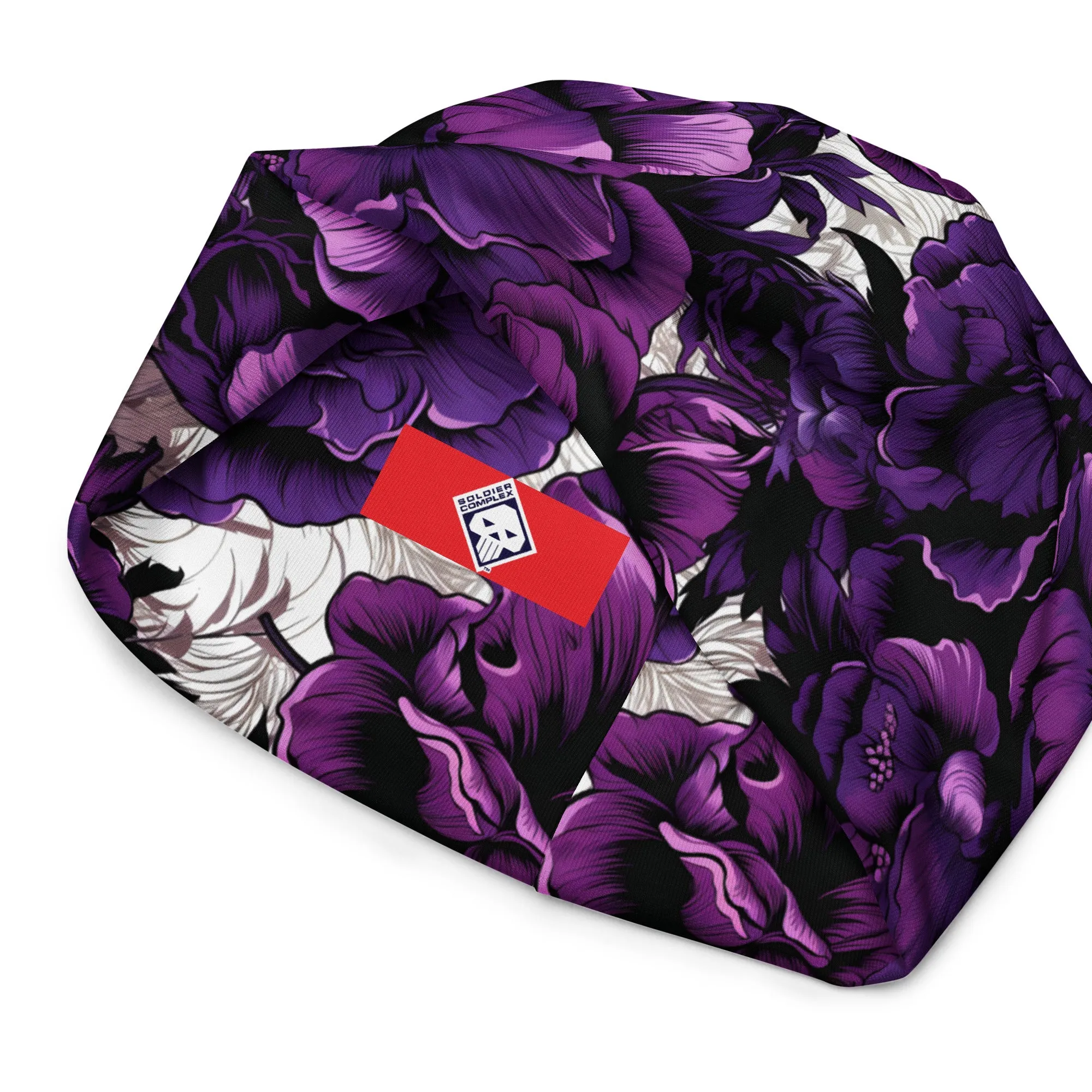 Men's Mile After Mile - Purple Flowers 001 Beanie