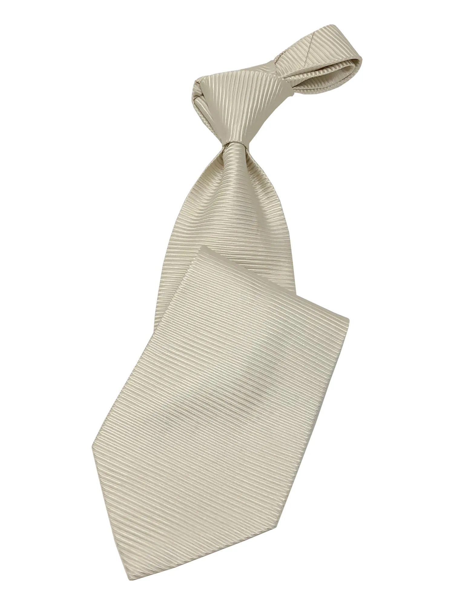 Men's White Necktie #1 - Solid Ties-Wedding-Prom-Silk Ties