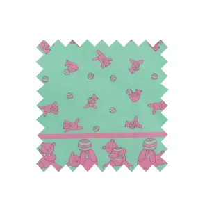 Mint Green Bear Fabric - Cotton