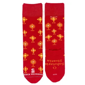 Monstrance Socks - Red