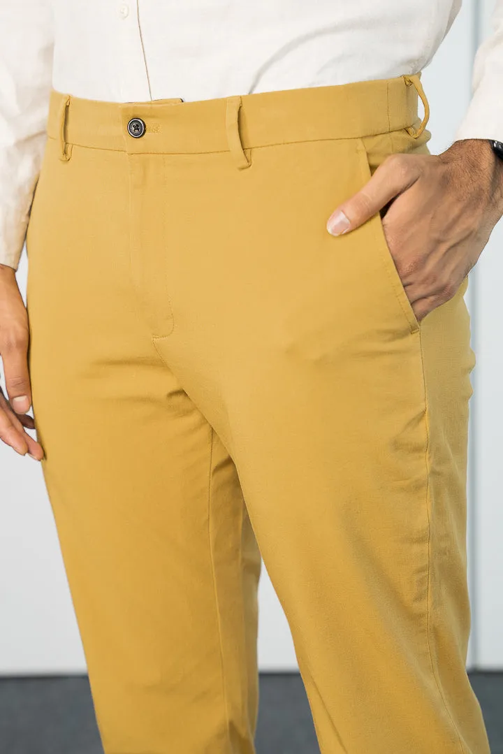 Mustard Stretch Chinos