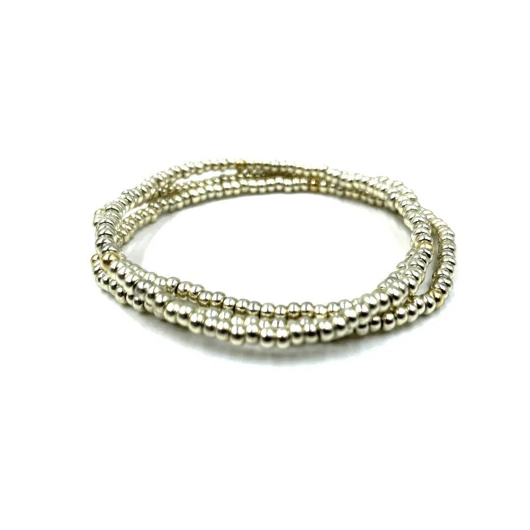 OG Classic Bracelet Stack in Platinum   Gold Filled