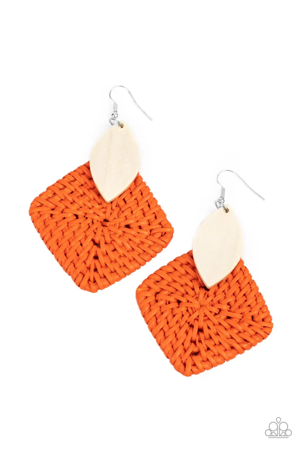 Paparazzi Sabbatical WEAVE - Orange Earrings