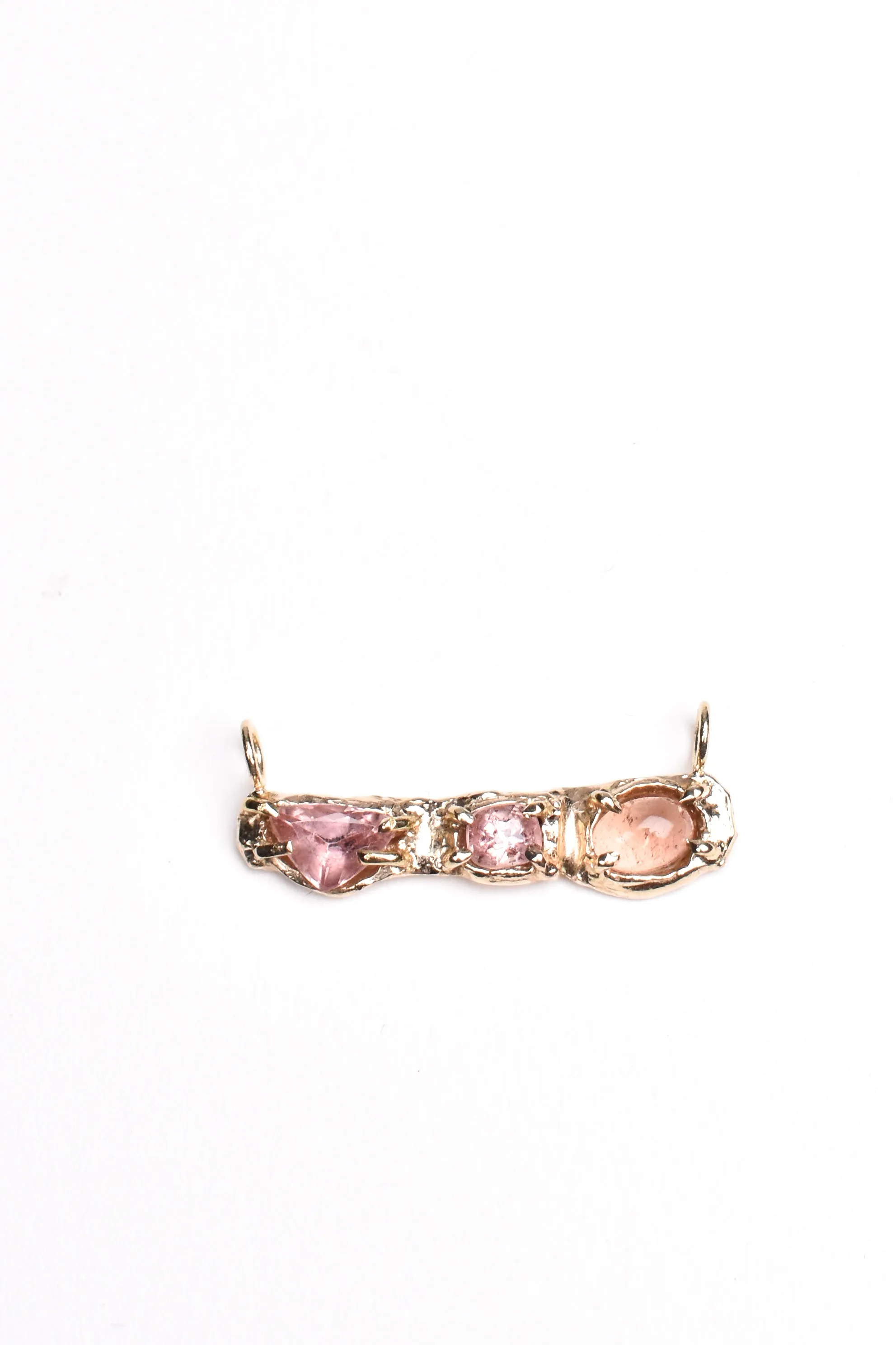 Peach spinel tourmaline  • 14k Slider Charm