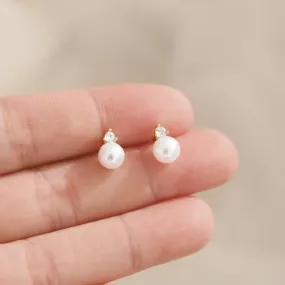 Pearl Cz Studs