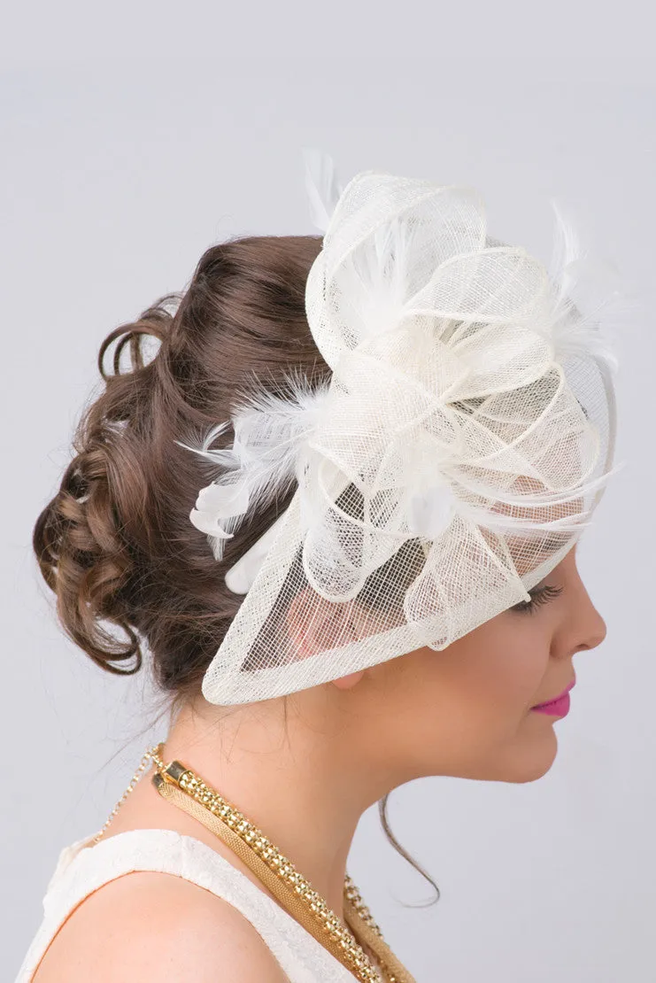 Penny Fascinator - Ivory