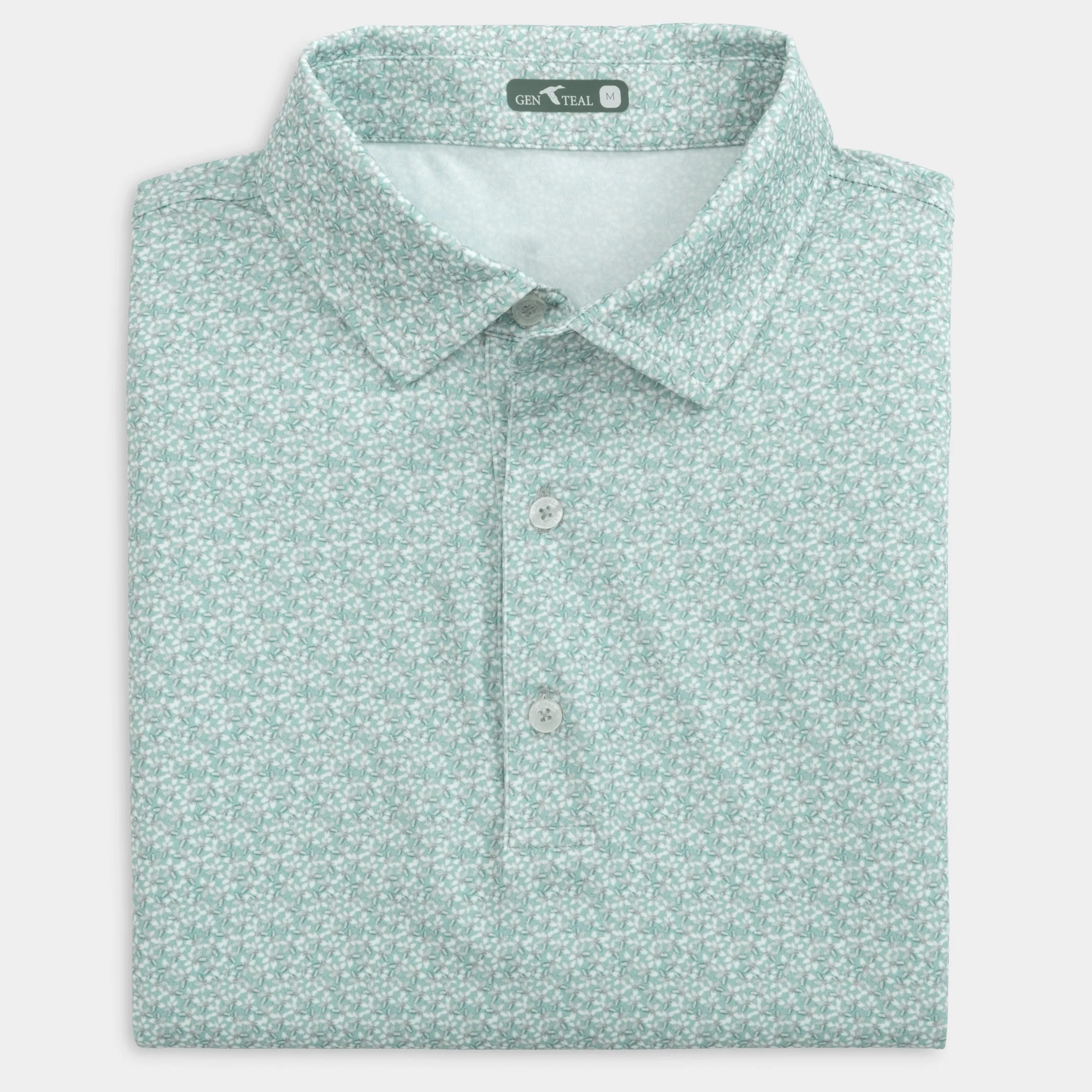 Plumeria Printed Performance Polo