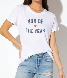 "mom Of The Year" Top In White