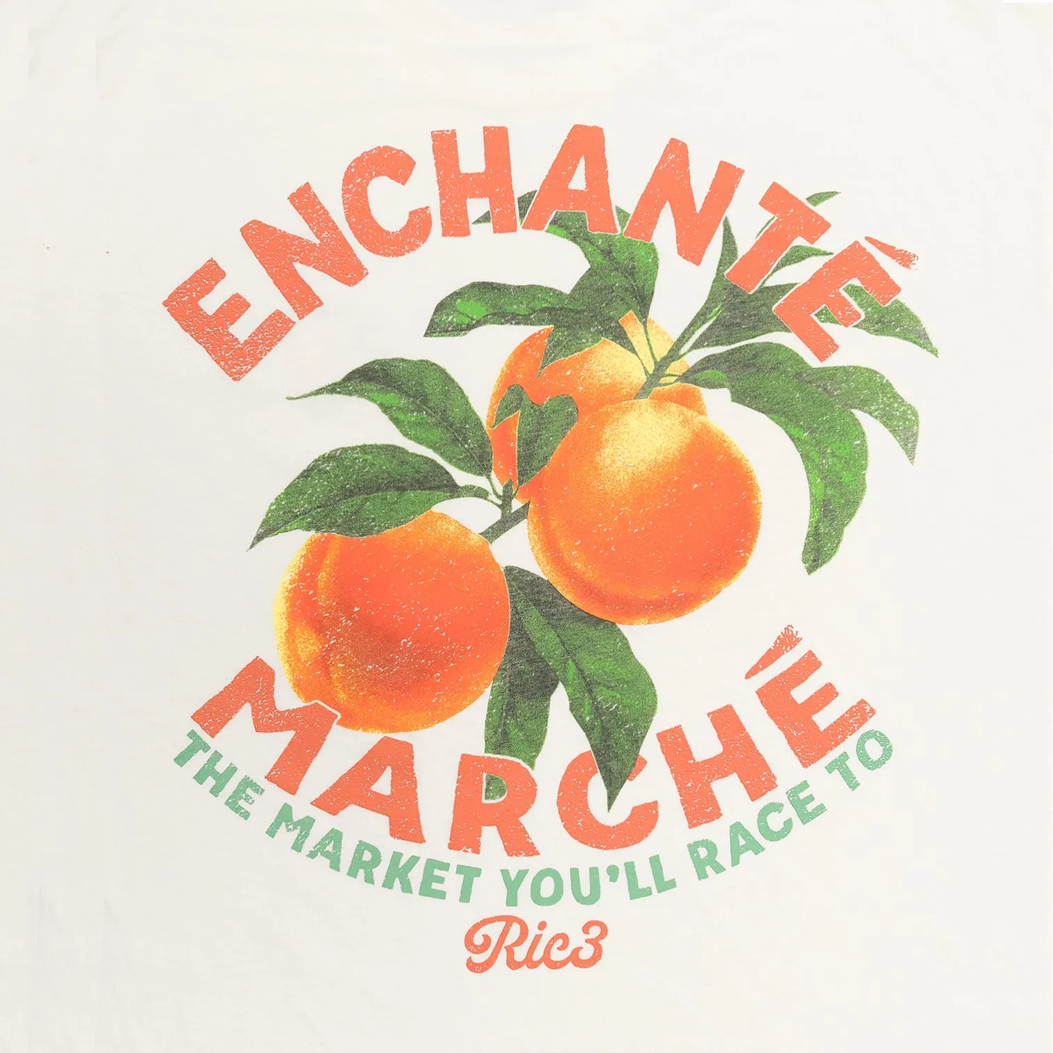 RIC3 Enchante Peach Short Sleeve Tee Creme