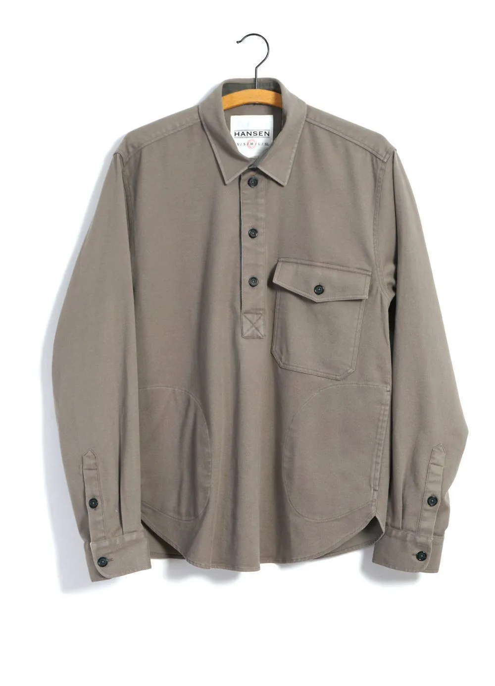 ROBERT | Casual Pull-on Shirt | Light Grey