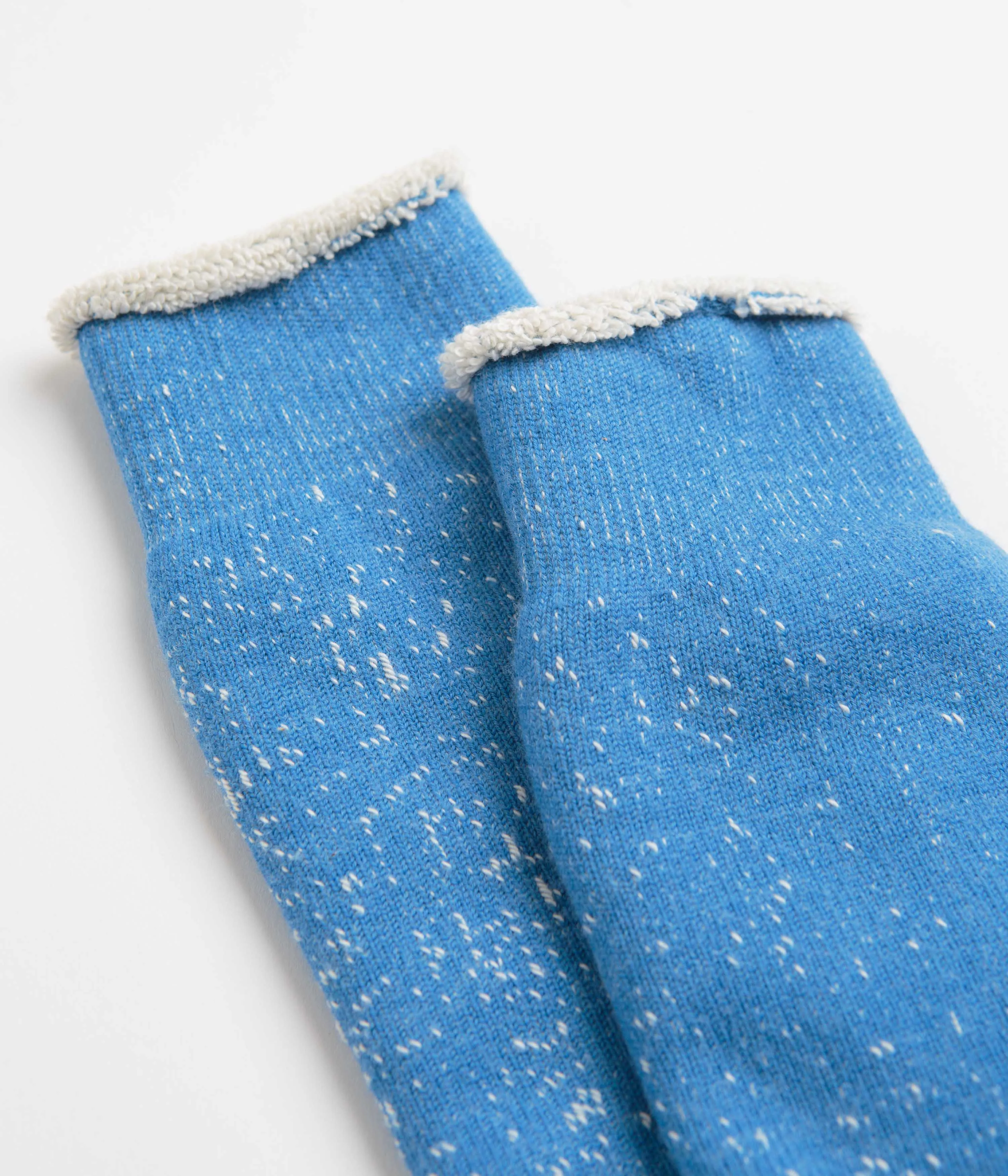 RoToTo Double Face Crew Socks - Blue