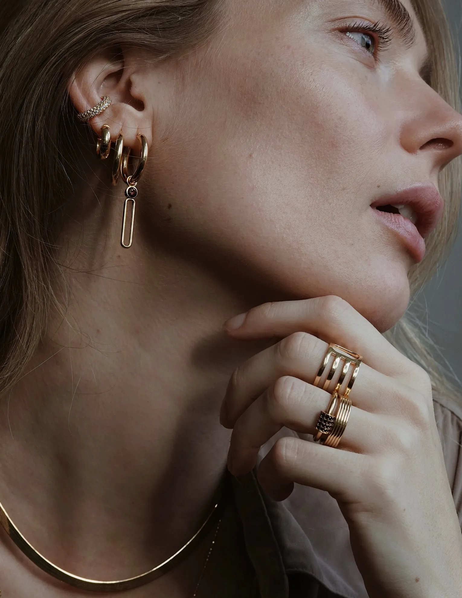 Rumi Hoop Earring <br> Gold Vermeil