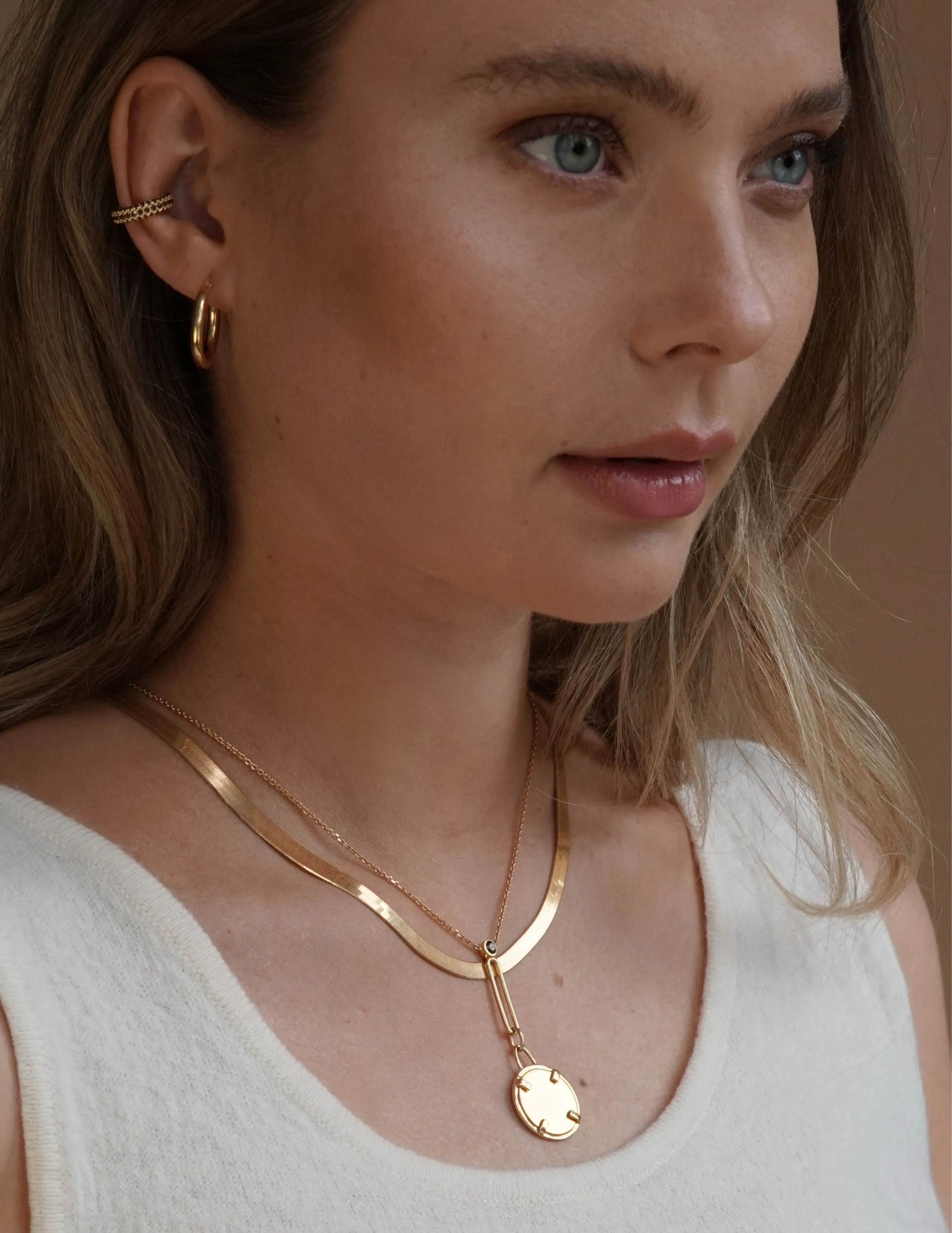 Rumi Hoop Earring <br> Gold Vermeil