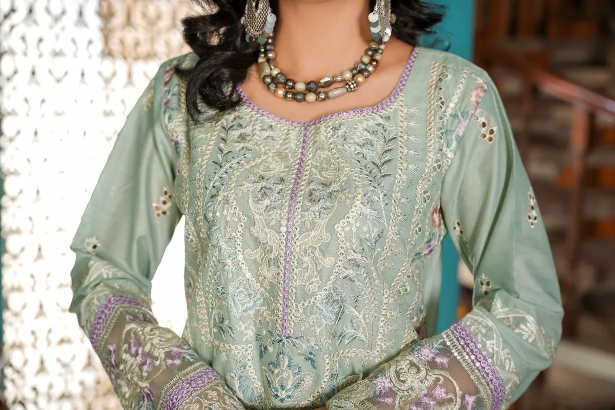 Sajni Embroidered Cotton Pakistani Suit SAJ07