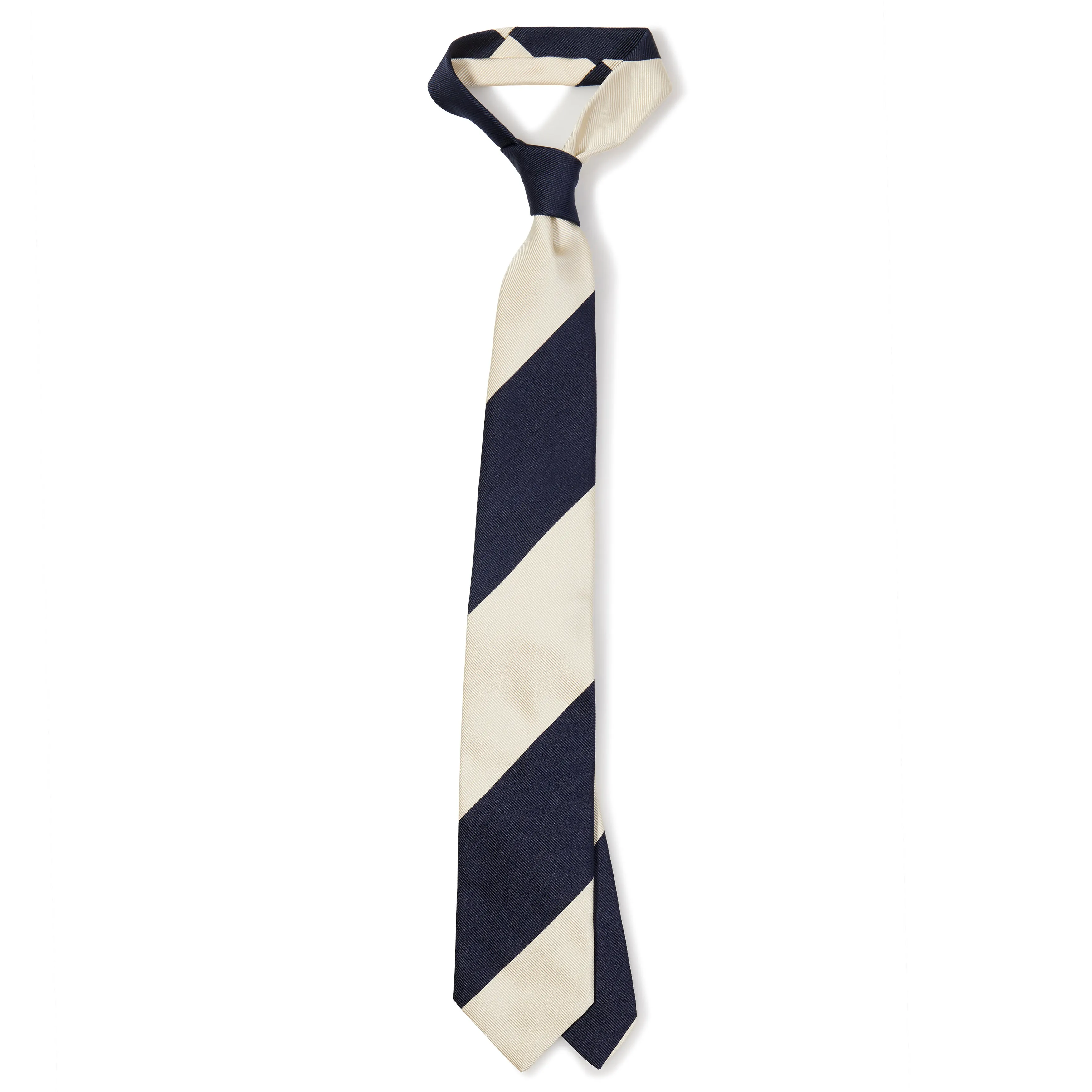 Silk Mogador Dual Block Stripe Tipped Tie