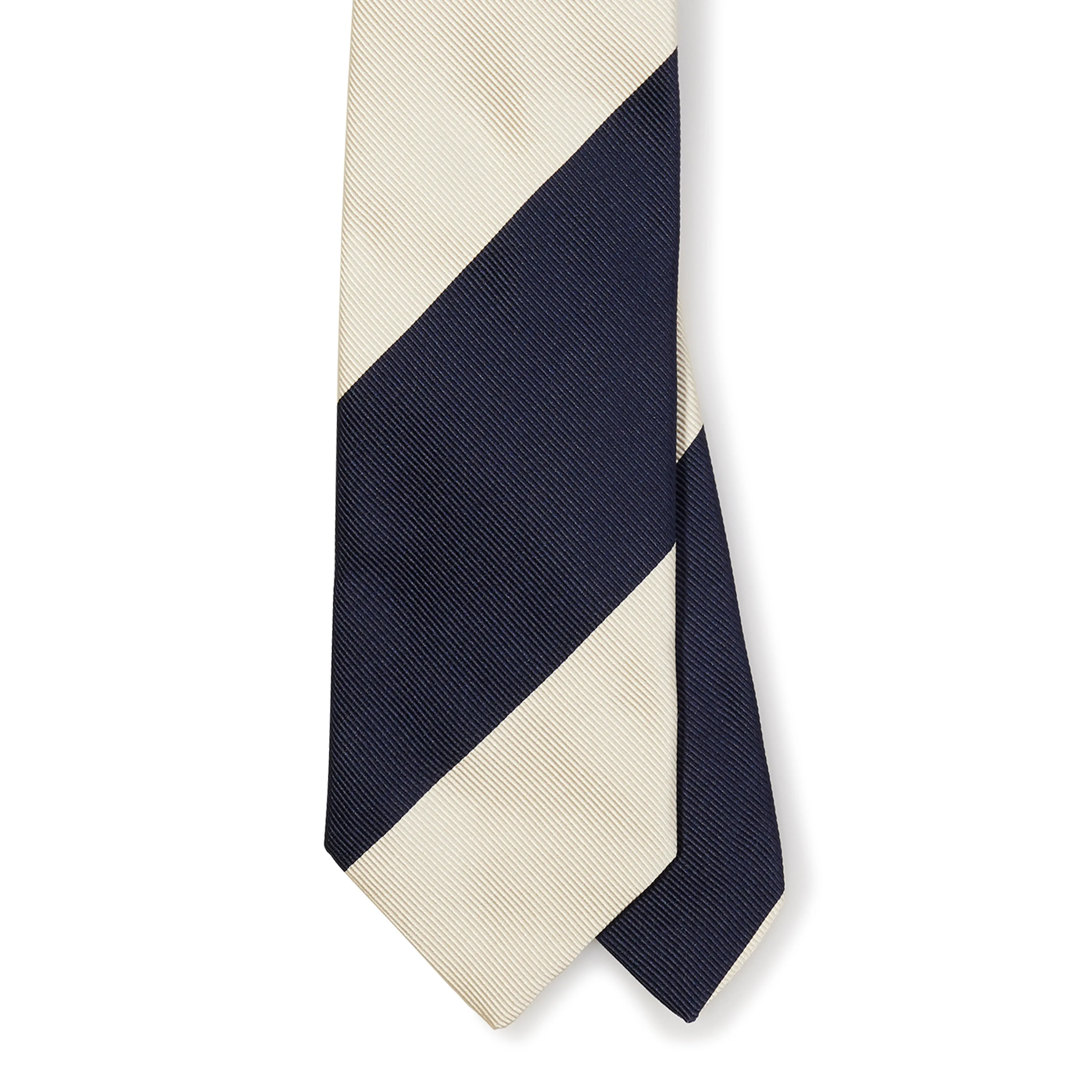 Silk Mogador Dual Block Stripe Tipped Tie