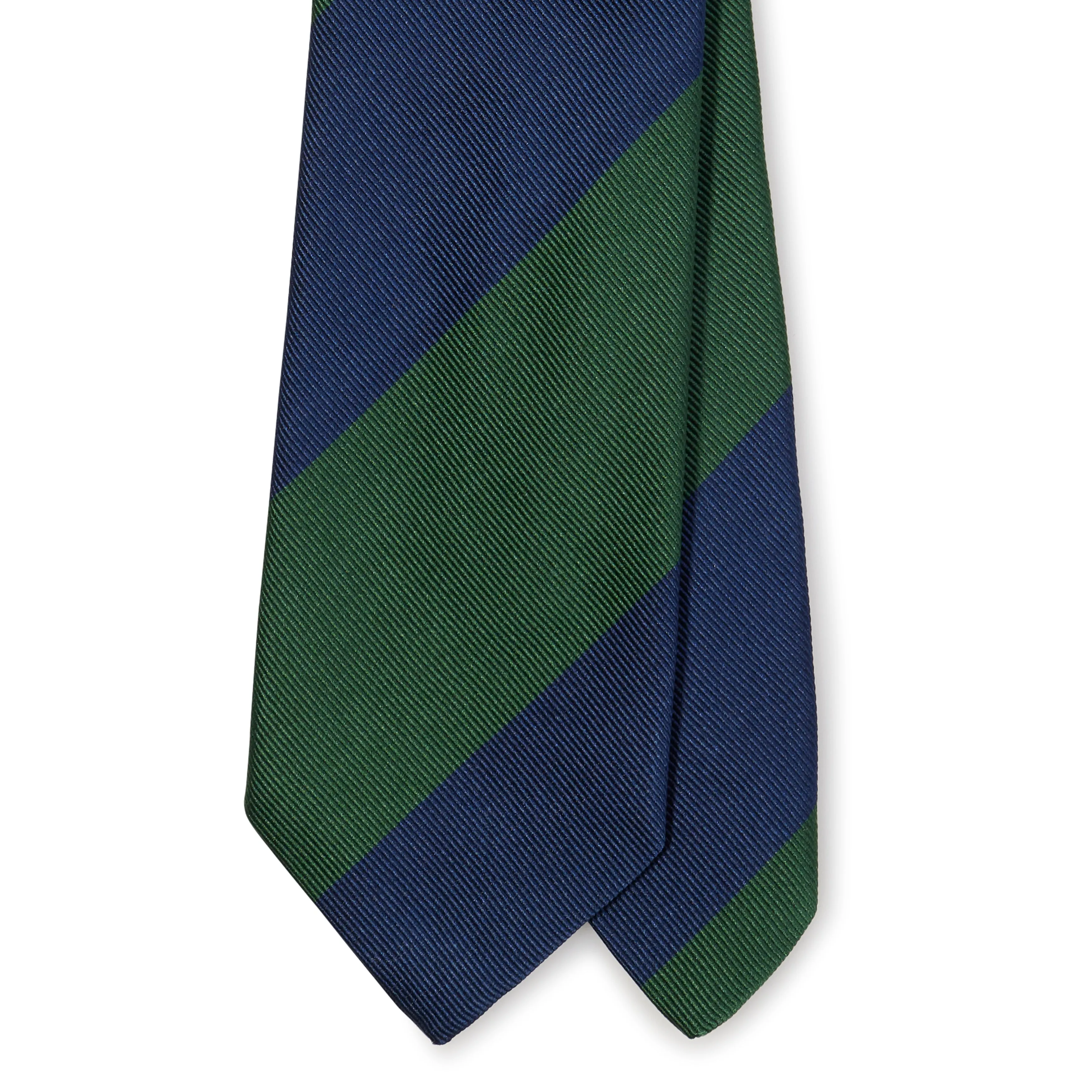 Silk Mogador Dual Block Stripe Tipped Tie