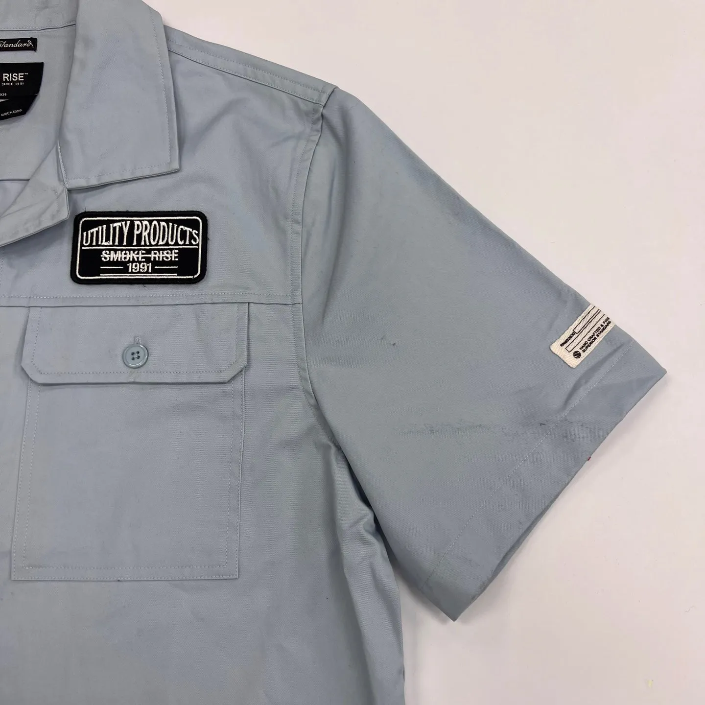 SMOKE RISE Printed Pitstop Polished Twill Shirt