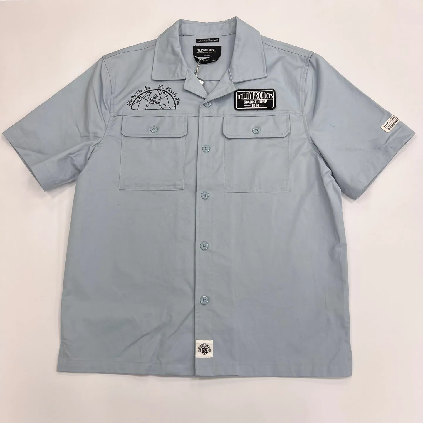 SMOKE RISE Printed Pitstop Polished Twill Shirt