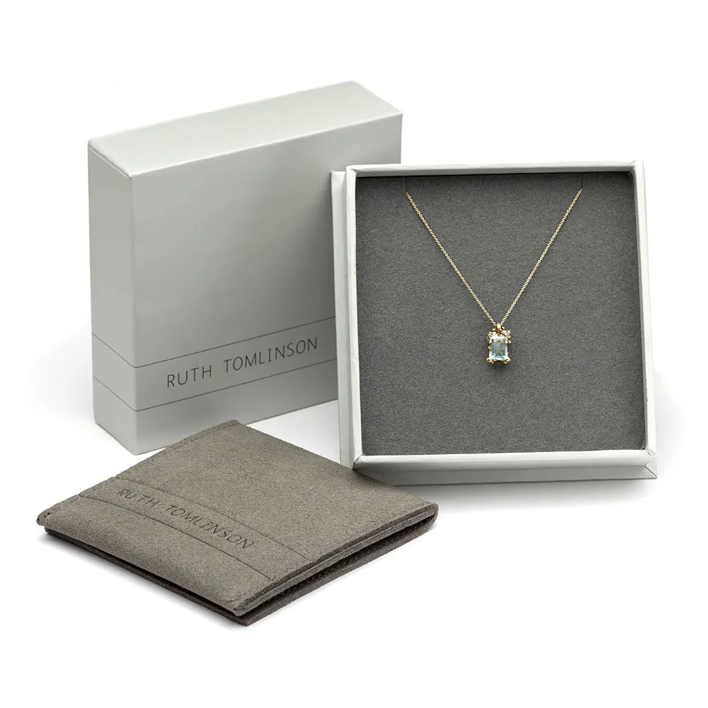 Solitaire Salt and Pepper Diamond Necklace