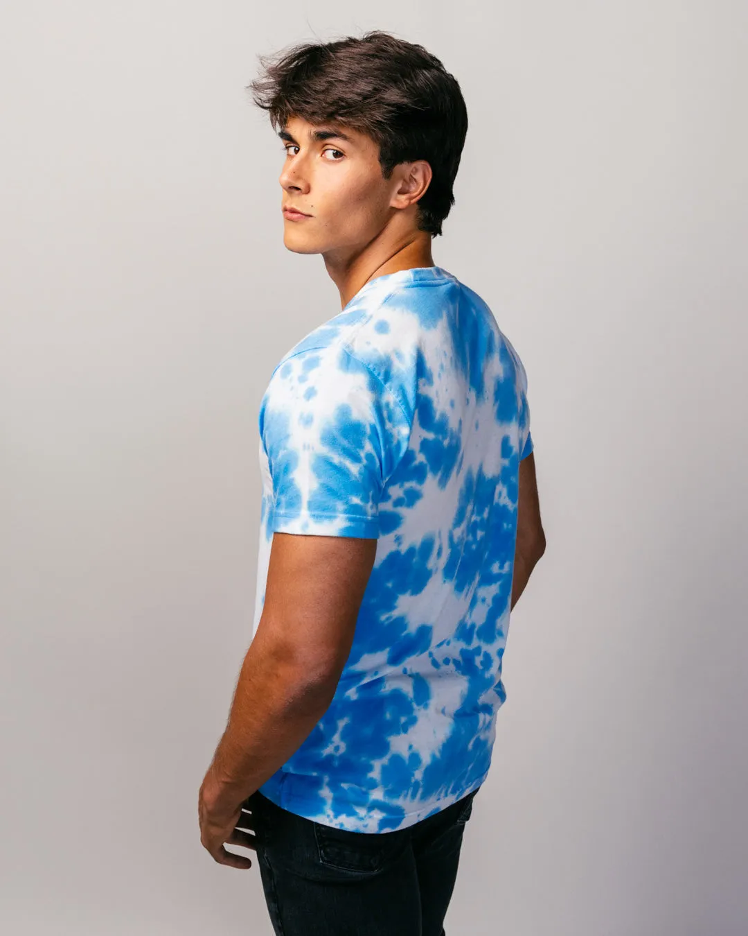 Sporting KC Logo Shield Blue Tie Dye T-Shirt