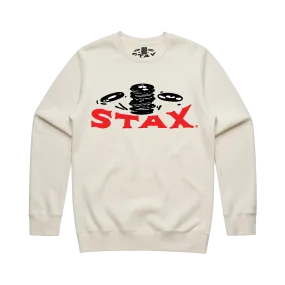 Stax Falling Records Crewneck (Bone)