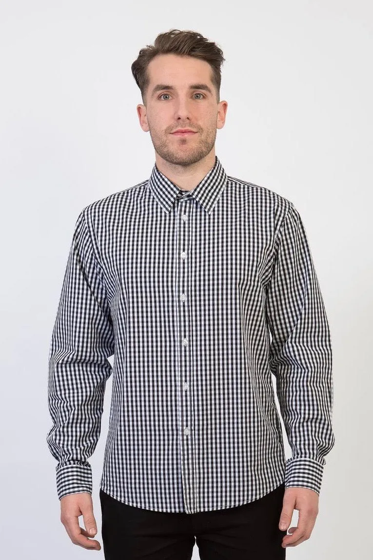 TEDDY Men's Essential Gingham Shirt - Long or Short Sleeve