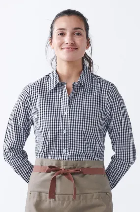 TEDDY Women's Essential Gingham Shirt - Long or Short Sleeve (Early Bird Baristas)