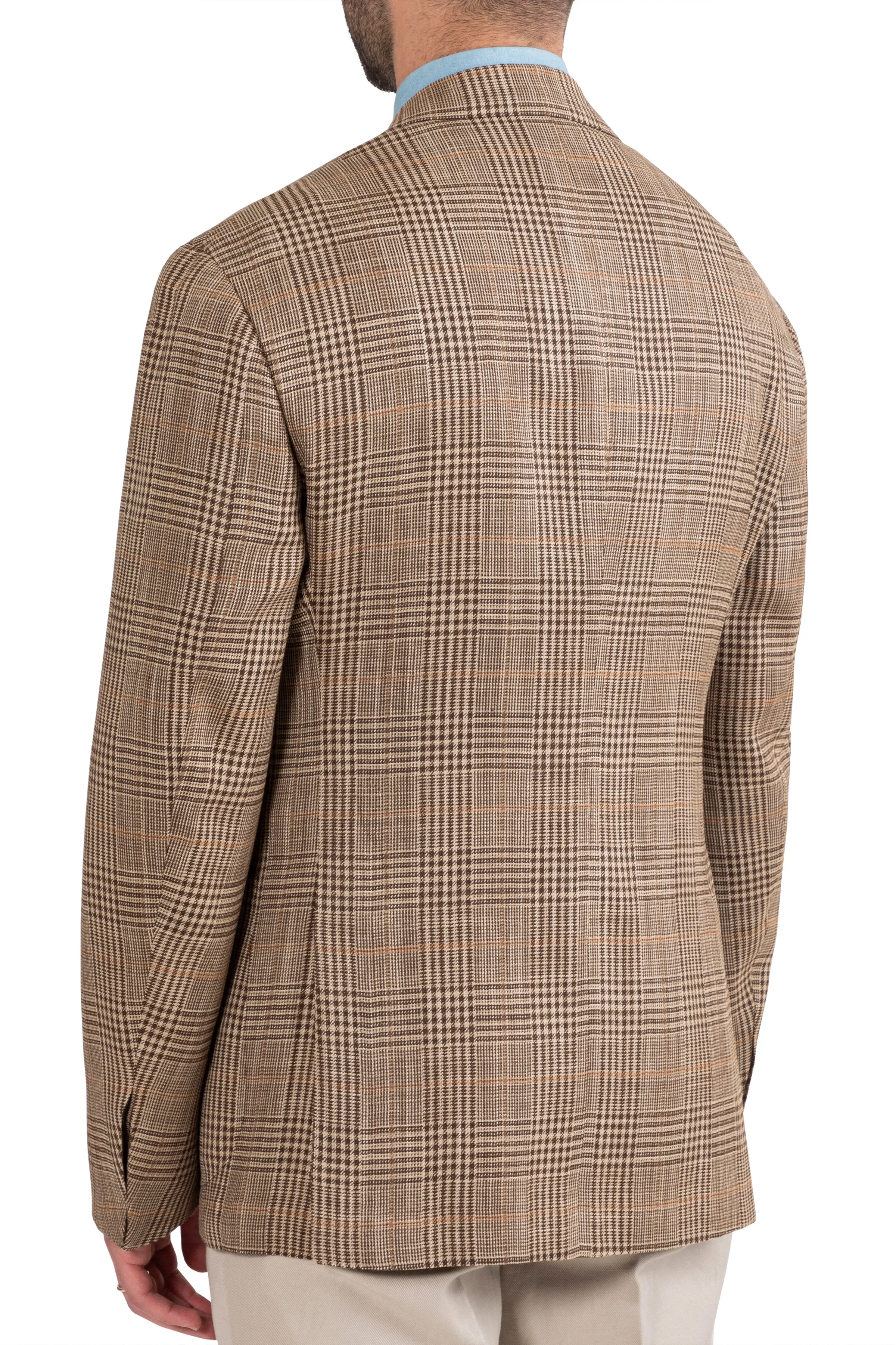 The Armoury Model 15 Brown Zegna Silk Glen Check Sport Coat