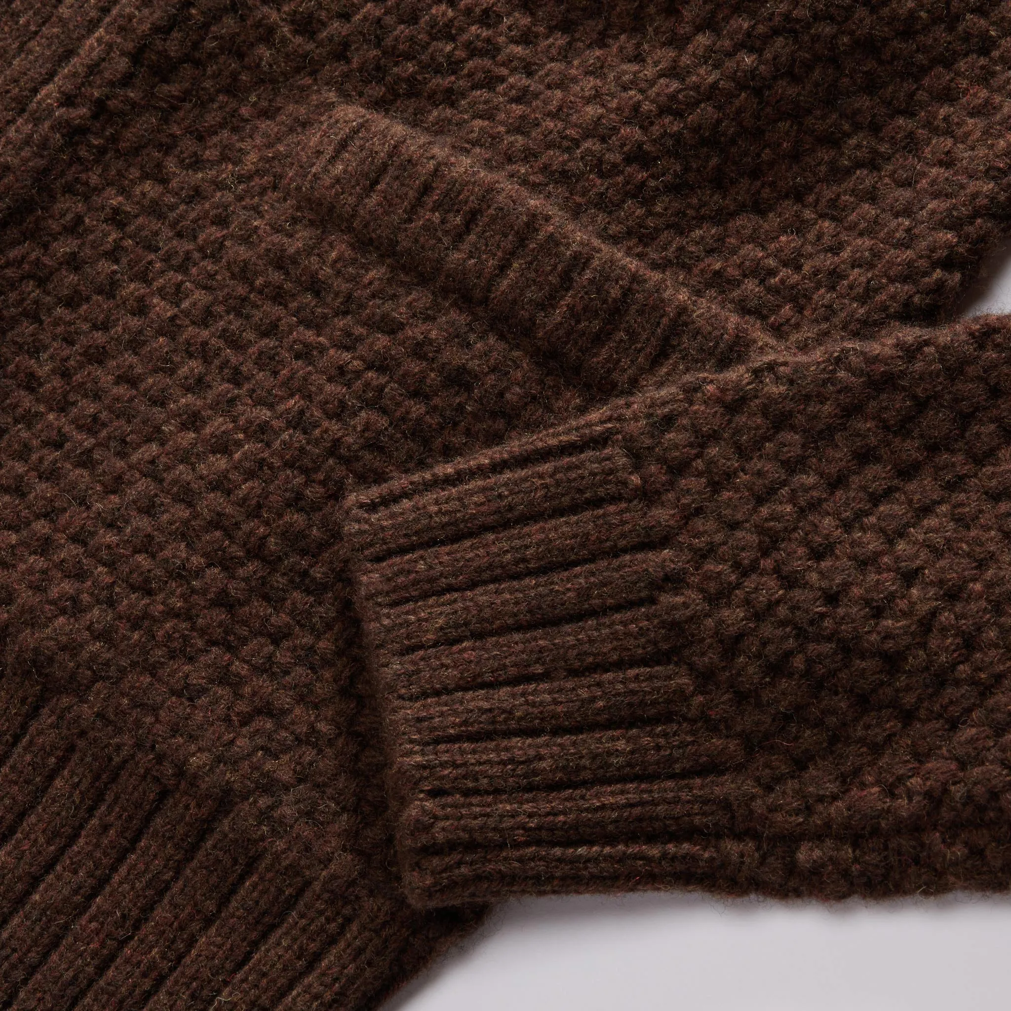 The Fisherman Shawl Cardigan in Marsh Heather